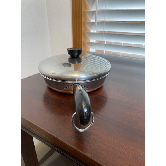 Vintage Revereware 4-Egg Poaching Skillet with Lid - 8" - 1950's model! - Picture 4 of 8